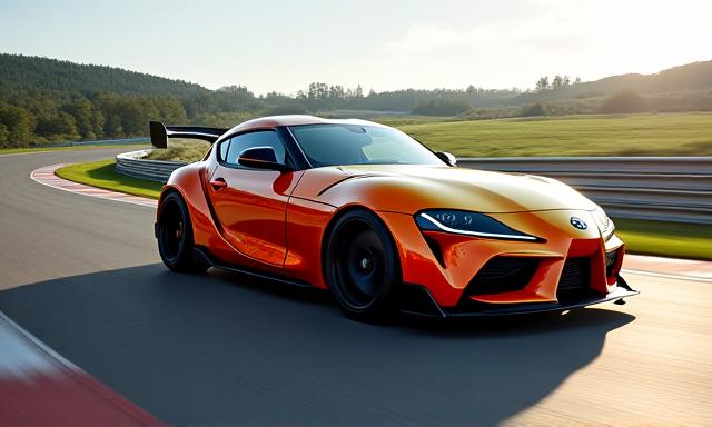 サーキットを走るスープラ